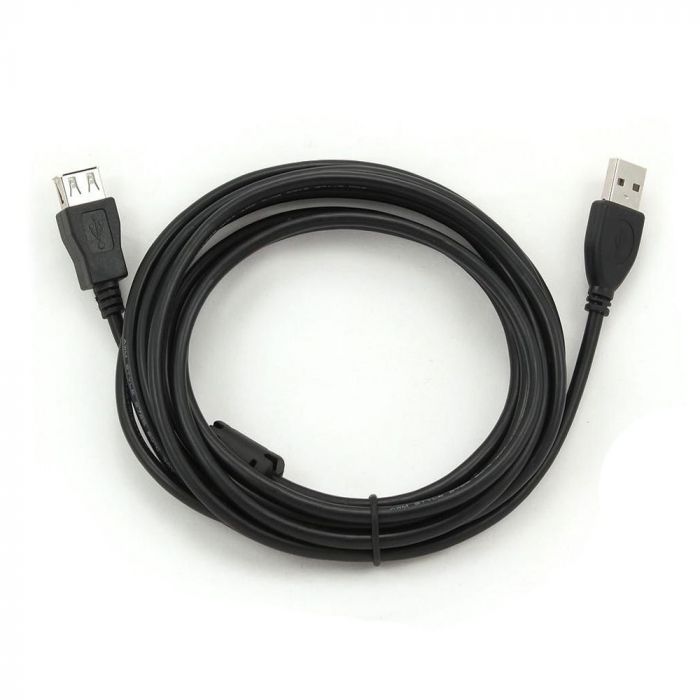 
					Подовжувач USB 2.0 AM / AF, 2.0m, 1 ферит, чорний Пакет Q250