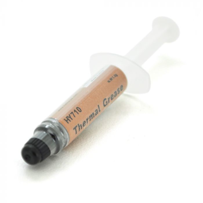 
					Паста термопровідна HY-710 1g, шприц, Grey,> 3,17W / m-K, <0.067 ° C-in² / W, -30 ° ≈240 °, OEM Q50
