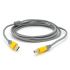 
					Кабель USB 2.0 V-Link AM / BM, 3.0m, 1 ферит, Grey / Yellow