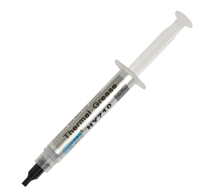 
					Паста термопровідна HY-710 3g, шприц, Grey,> 3,17W / m-K, <0.067 ° C-in² / W, -30 ° ≈240 °, OEM Q20
