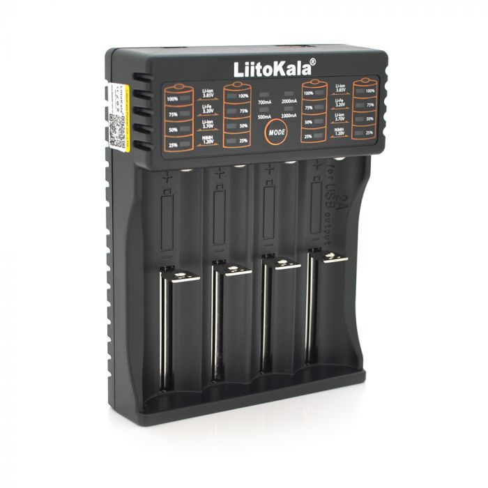 
					ЗП універсальний Liitokala lii-402, 4 канали, LCD дисплей, підтримує Li-ion, Ni-MH і Ni-Cd AA (R6), ААA (R03), AAAA, С (R14)