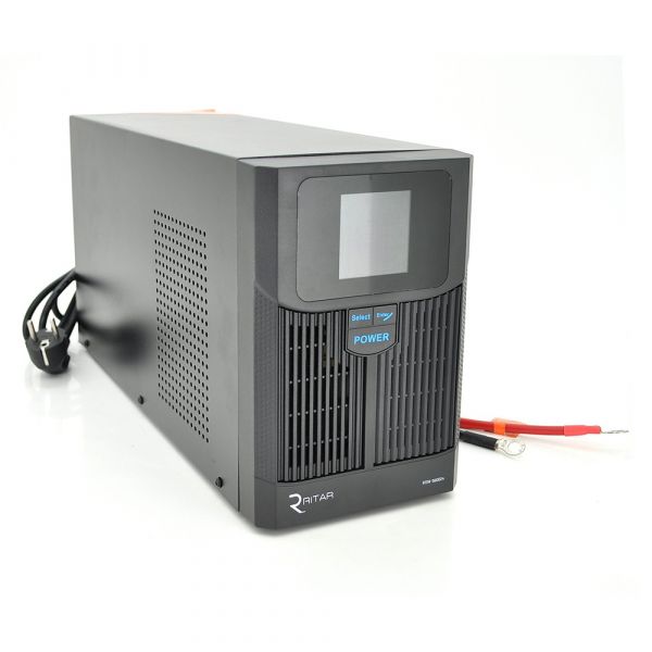 
					Iнвертор з правильною синусоїдою RITAR RTSW-1500 LCD (1000Вт), 12В, під зовнішній АКБ, Q1  (500*245*350) 14,9 кг (400*145*210), Q1, Box