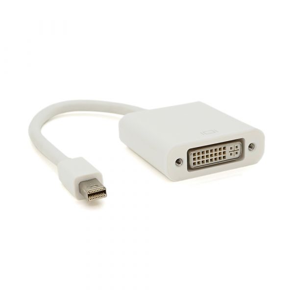 
					Конвертер mini Display Port (тато) на DVI (мама) 30cm, White, 4K / 2K, Пакет
