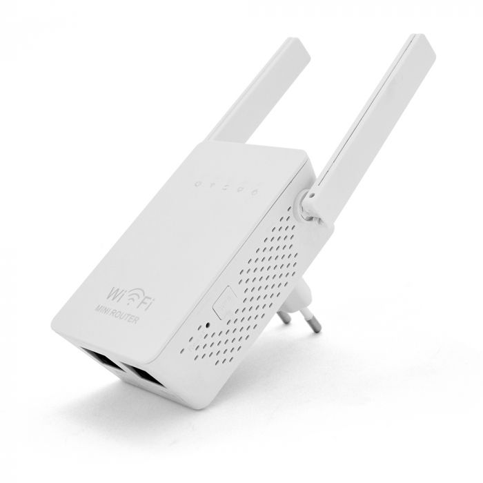
					Підсилювач WiFi сигналу з 2-ма вбудованими антенами LV-WR02ES, живлення 220V, 300Mbps, IEEE 802.11b / g / n, 2.4-2.4835GHz, BOX