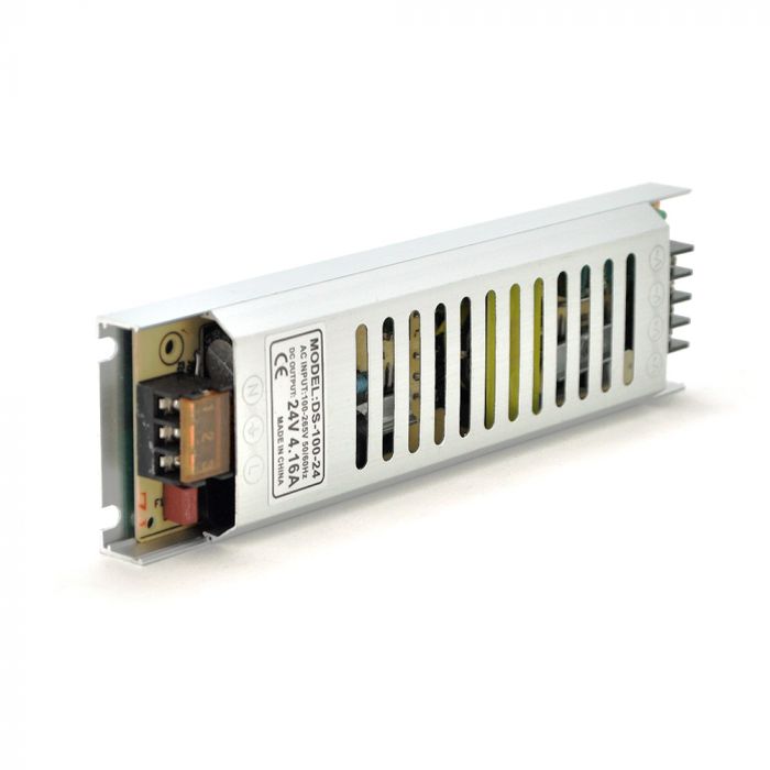 
					Імпульсний блок живлення 24В 4.17А (100Вт) перфорований SLIM