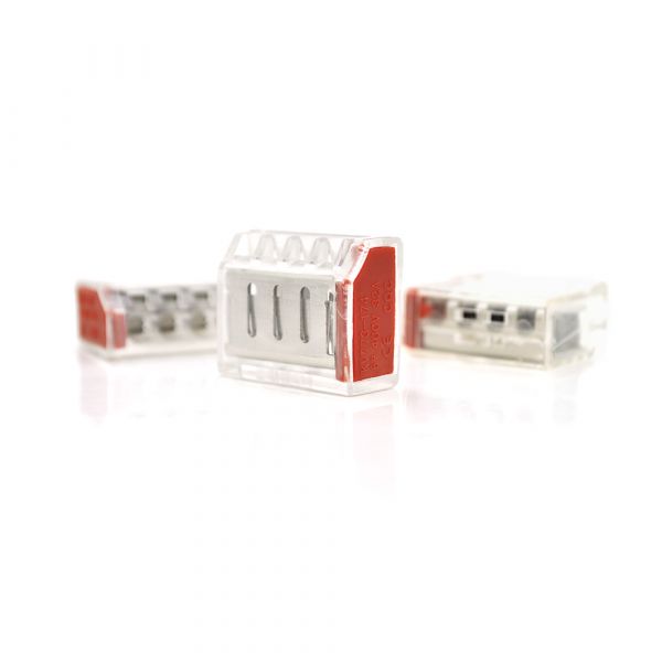 
					Клема з затискачем 4-дротова WAGO K773-174 для розподільчих коробок, 4-pin, прозоро-помаранчева