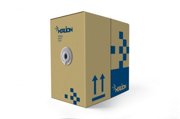 
					Кабель КПВ-ВП (100) 4P 24AWG  (UTP-cat.5E), MERLION, CU, iзоляцiя ПВХ, для внутр. робіт, 305м. Q2