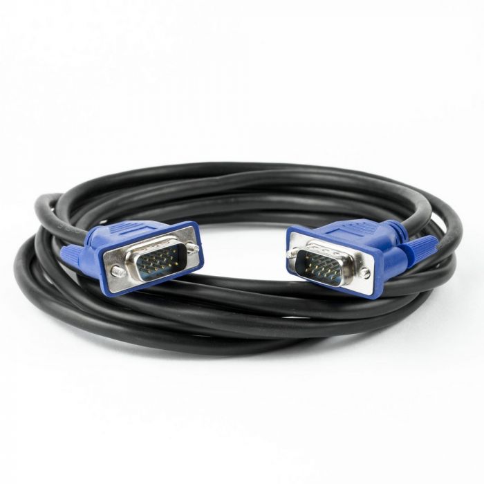 
					Кабель Merlion VGA 25m, male to male (тато-тато), 2 фериту, чорно-синій, кульок