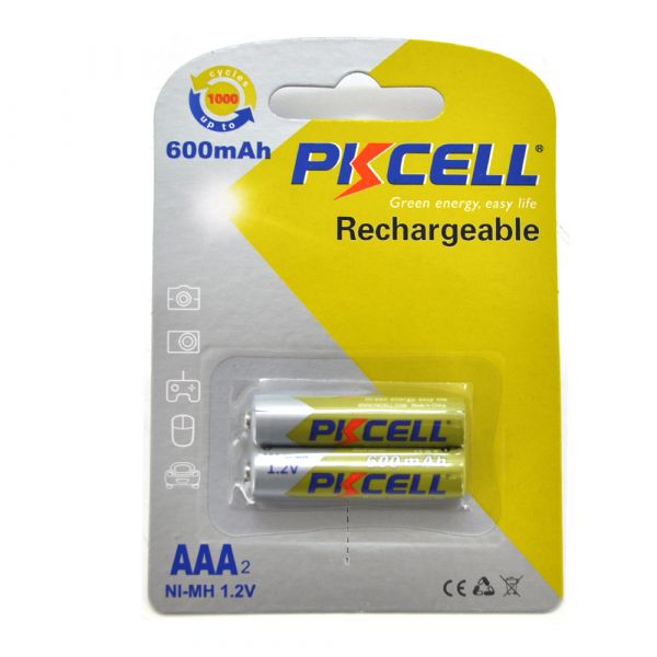 
					Акумулятор PKCELL 1.2V AAA 600mAh NiMH Rechargeable Battery, 2 штуки в блістері ціна за блістер, Q12