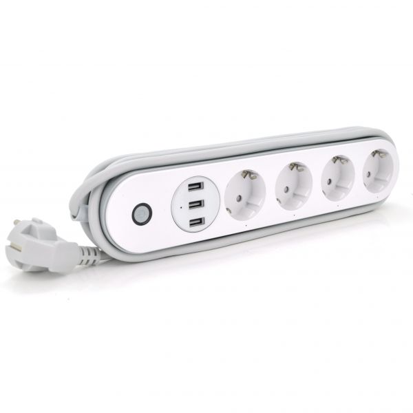 
					Мережевий фільтр з WiFi управлінням на 4 розетки + 3 USB виходи