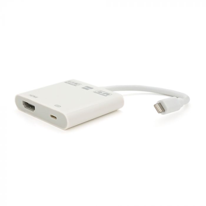 
					Конвертер Lighting (тато) на HDMI (тато) 10см, RED, 4K / 2K, BOX