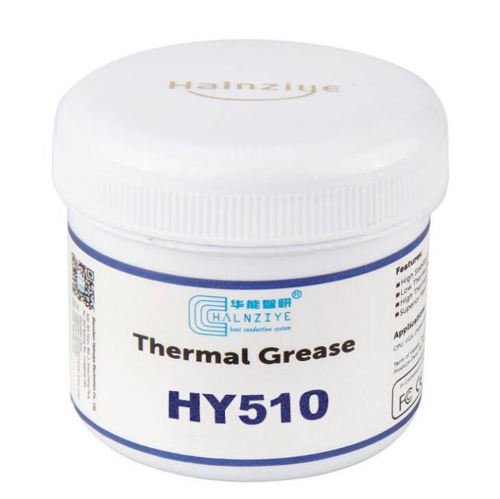 
					Паста термопровідна HY-510 150g, банка, Grey,> 1,93W / m-K, <0.225 ° C-in² / W, -30 ° ≈300 °, BOX Q1