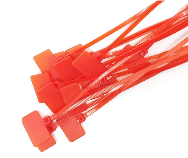 
					Стяжки нейлон з маркером 4,0х150mm червоні (250 шт) висока якість, діапазон робочих температур: від -45С до + 80С