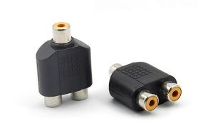 
					Сплітер RCA (мама)/2 RCA (мама), Black, пластик