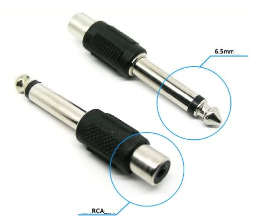 
					Конвертер Jack 6.3 (тато) / RCA (мама) Mono, Black, пластик, Q100