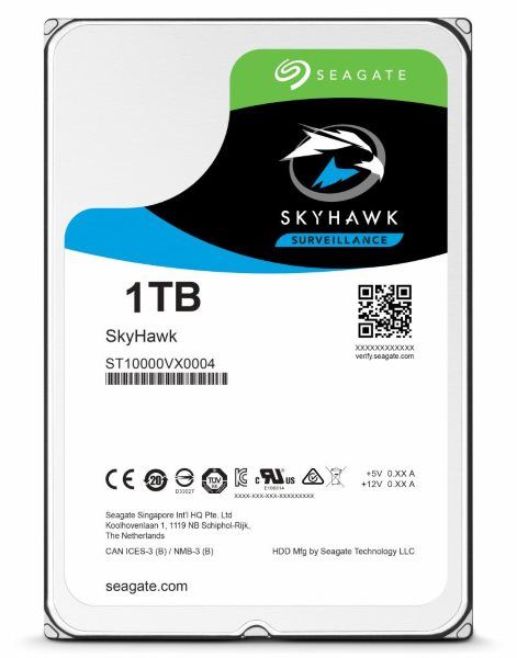 Жорсткий диск 3.5"   1TB Seagate SkyHawk   5900rpm, SATA 3, 64MB  (ST1000VX005)