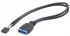 Перехідник Cablexpert CC-U3U2-01 USB2 - USB3 кабель, внутрішній, чорний, 30 см