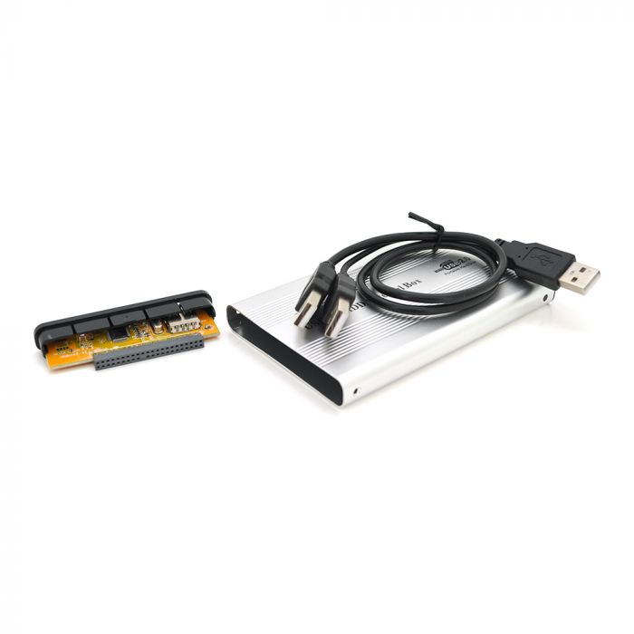 
					Карман (корпус) для жорстких дисків, 2,5"корпус пластик, інтерфейс USB 2.0/ IDE Silver