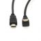 
					Кабель Merlion HDMI-HDMI  1,5m, v1.4, OD- 7.5mm, круглий Black, коннектор Black 90°кутовий