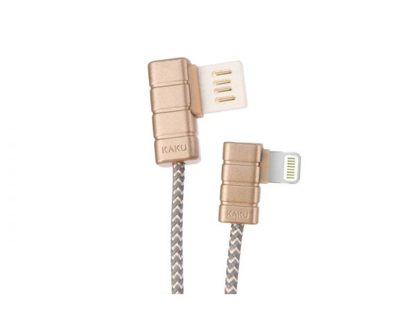 
					Кабель iKAKU Gallop series for iphone, Gold, довжина 1м, 2.4A, BOX
