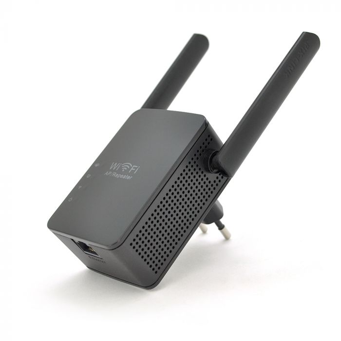 
					Підсилювач WiFi сигналу з 2-ма вбудованими антенами LV-WR13, живлення 220V, 300Mbps, IEEE 802.11b / g / n, 2.4-2.4835GHz, BOX