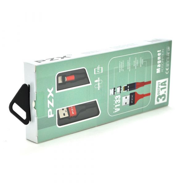 
					Кабель магнітний PZX V133, Type-c, 3.1A, Black, довжина 1м, BOX