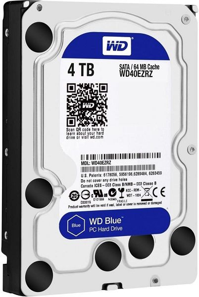 Жорсткий диск 3.5"   4TB Western Digital Blue  256MB, 5400rpm, SATA 3  (WD40EZAZ)