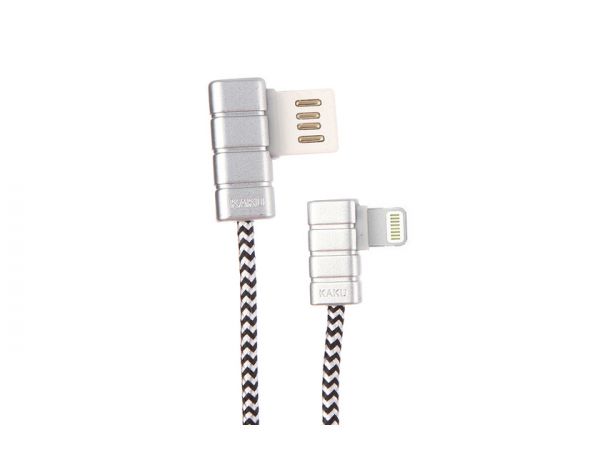 
					Кабель iKAKU Gallop series for iphone, Silver, довжина 1м, 2.4A, BOX