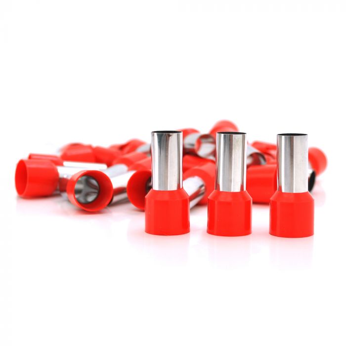 
					Кабельний наконечник VE10-12, 10,0 перетин затискання кабелю, довжина мідної трубки 12мм, ізоляція, 100шт в упаковці, ціна за упаковку