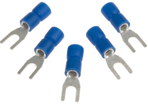 
					Клема тип "U" 0.5мм, SV1.25-8, провід 0.5-1.5, ізольована, максимальний струм 19А, під обтискача, латунь, 100 штук в упаковці, ціна за упаковку