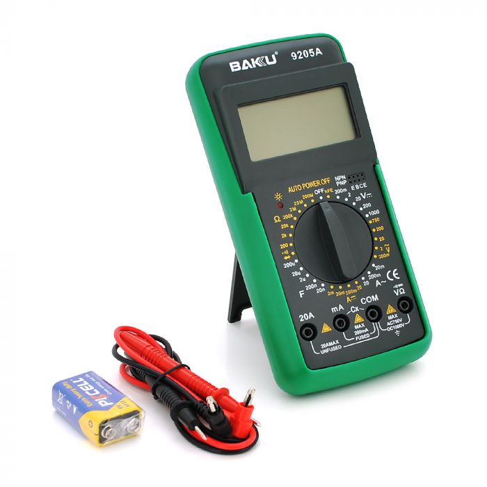 
					Мультиметр BAKKU BK-9205A Вимірювання: V, A, R