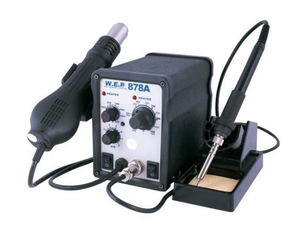 
					Паяльна станція BAKKU BK-878А, фен, паяльник (265*170*158) 2,41 кг