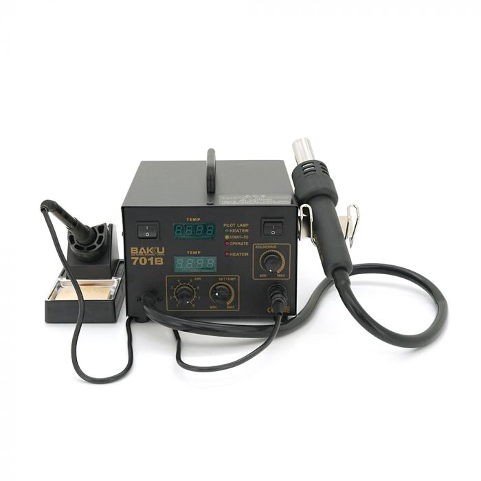 
					Паяльна станція BAKKU BK-701B цифрова індикація, фен, паяльник  (335*280*200) 4,29 кг