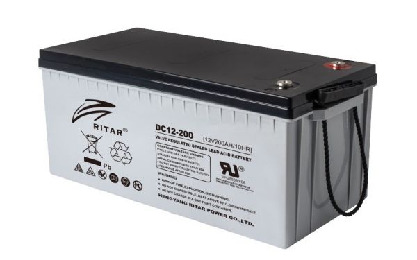 
					Акумуляторна батарея CARBON RITAR DC12-200C, Black Case, 12V 200.0Ah, 2000-5000 циклів, до 15 років термін служби, (522 * 219 * 224)  Q1