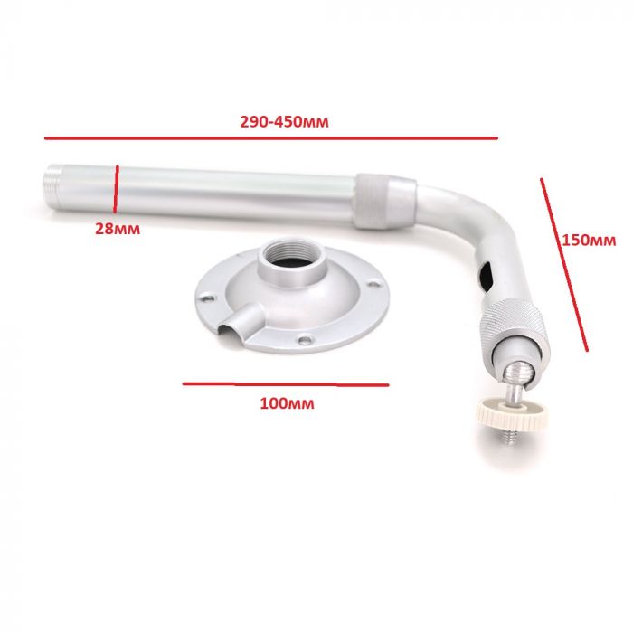 
					Кронштейн для камери PiPo PP- Stickbracket, сірий, метал, з поворотом для камери, 20-40cm