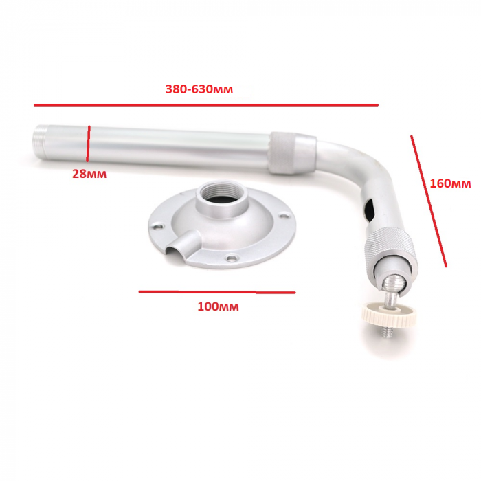 
					Кронштейн для камери PiPo PP- Stickbracket, сірий, метал, з поворотом для камери, 30-60cm