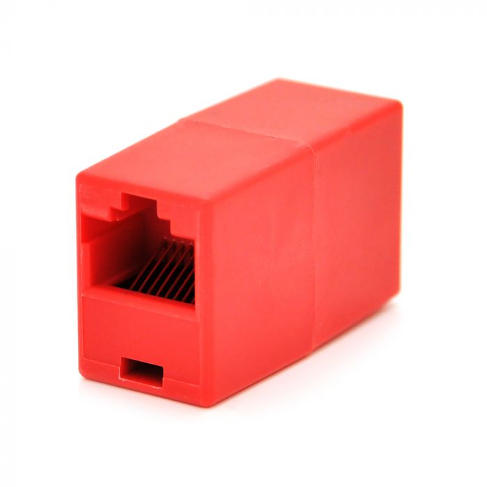 
					З'єднувач RJ45 8P8C мама / мама RJ45 для з'єднання кабелю, червоний, Q100