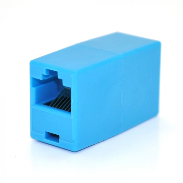 
					З'єднувач RJ45 8P8C мама / мама RJ45 для з'єднання кабелю, блакитний, Q100