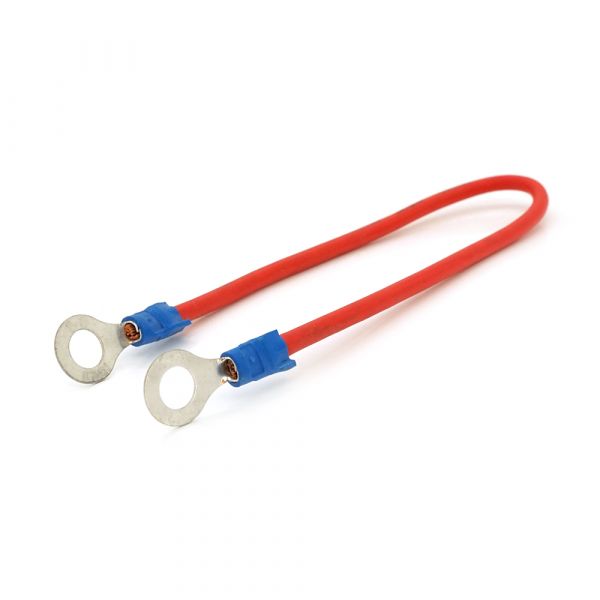 
					Перемичка (з'єднувач) 250 мм 2,5 мм2 під болт М6 (6,3 мм внутрішній діаметр) для акумуляторів, ціна за штуку