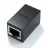 
					З'єднувач RJ45 8P8C мама / мама RJ45 для з'єднання кабелю, екранований, чорний, Q50