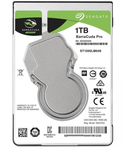 Жорсткий диск 2.5"  1TB Seagate Barracuda Pro 7200rpm, 128MB, SATA 3  7mm (ST1000LM049)