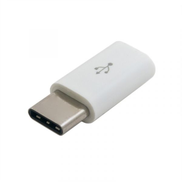 
					Перехідник microUSB(F) => Type-C(M), White, OEM