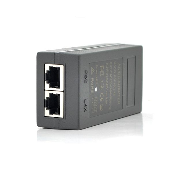 
					POE інжектор 48V 0.5A (24Вт) з портами Ethernet 10/100 Мбіт / с, без кабелю живлення