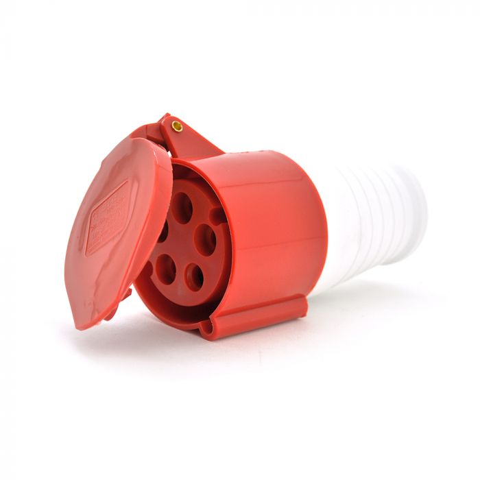 
					Розетка накладна SF-225, 5 полюсів, 3Р + N + E, 32А, 380V, IP44