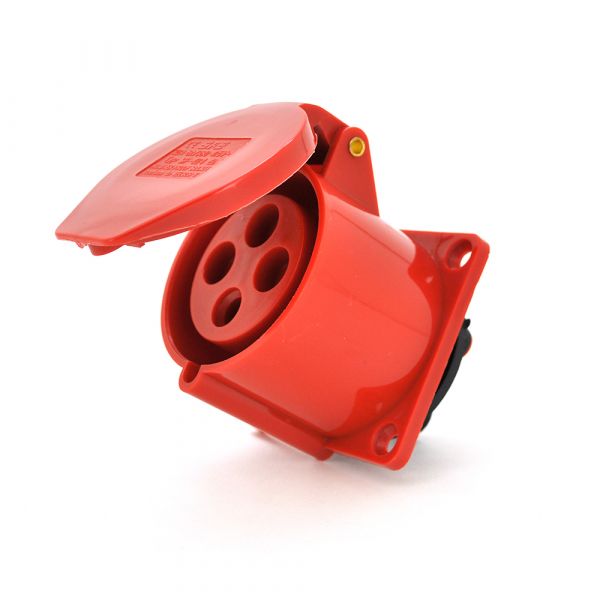 
					Розетка накладна пряма SF-324, 4 полюса, 3Р + E, 32А, 380V, IP44