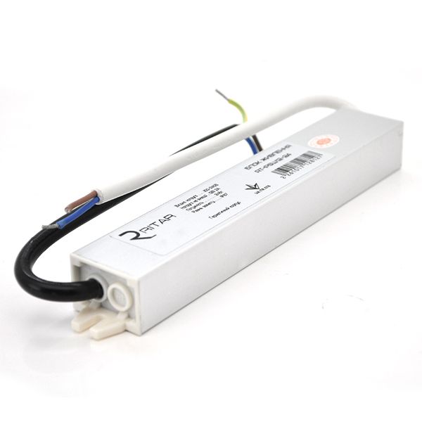 
					Імпульсний блок живлення герметичний Ritar RTPSW12-60 12В 5А (60Вт) IP67   (225*45*40) 0,25 кг (220*43*32)