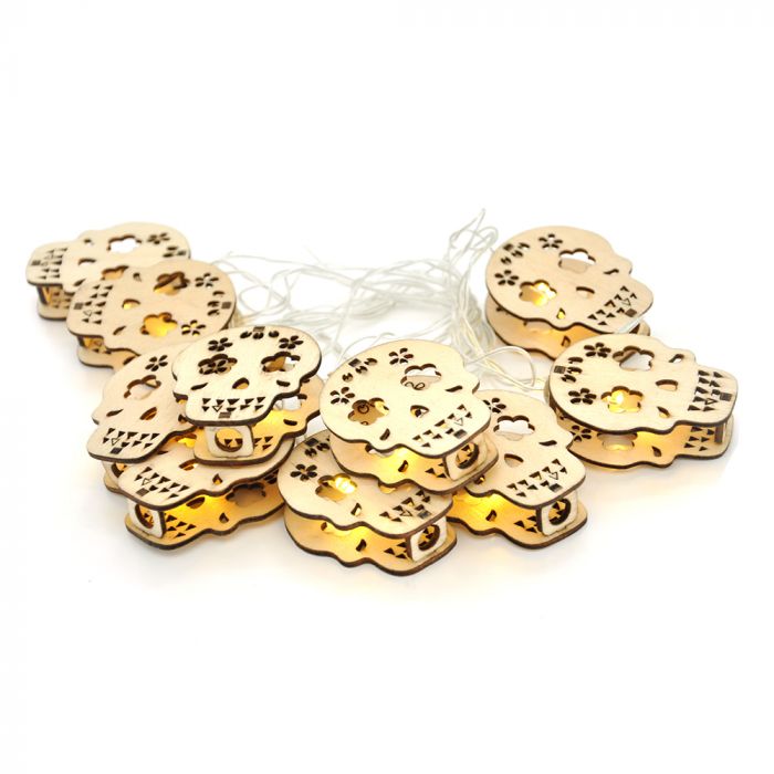 
					Гірлянди 10LED Metal (Scul), 1 режим, 2метри, прозора ізоляція, BOX