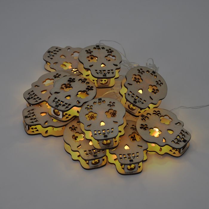 
					Гірлянди 10LED Metal (Scul), 1 режим, 2метри, прозора ізоляція, BOX