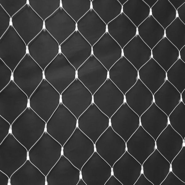 
					Гірлянди 100LED (Сітка) White, 1,5 * 1,5 метри, прозора ізоляція, BOX