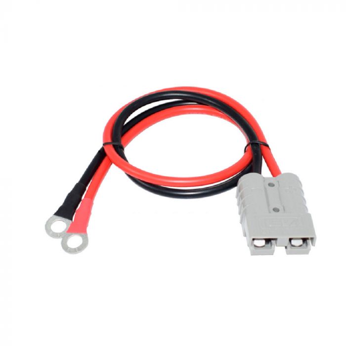 
					Силовий роз'єм живлення 50А 600V з кабелем 30см, перетин 10 квадратів (для акб 40-200Ah і ДБЖ RTSWbt-500), роз'єм M8, мідь лужона